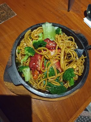 Terikyaki noodles at Black Forest Cafe in Yogyakarta