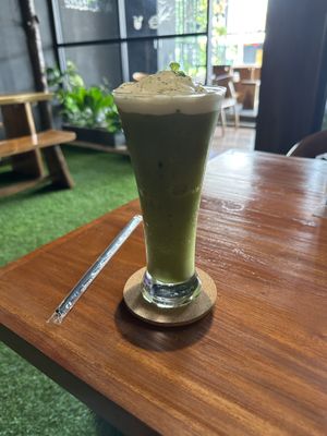 Matcha frappe  at Black Forest Cafe in Yogyakarta