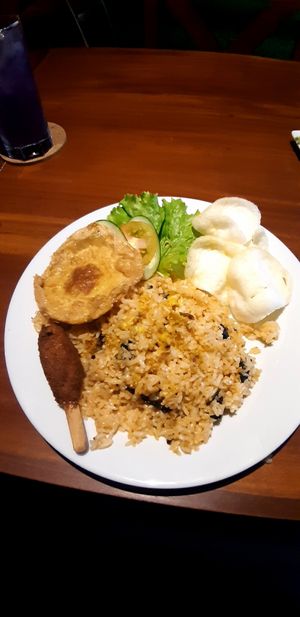 Fried rice with egg at Black Forest Cafe in Yogyakarta