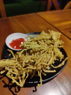 Fried mushrooms at Black Forest Cafe in Yogyakarta
