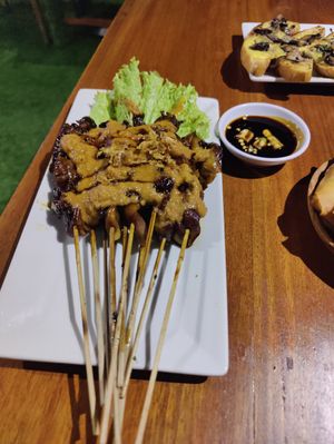 Mushroom sewer with peanut sauce at Black Forest Cafe in Yogyakarta