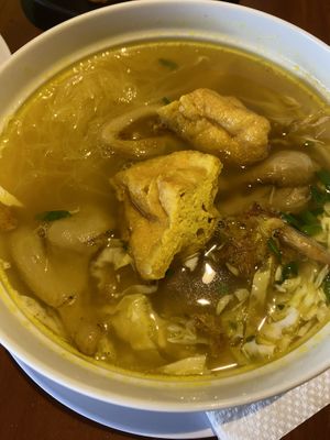 vegan soto  at Black Forest Cafe in Yogyakarta