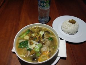 Capcay (soup-like Option) at Black Forest Cafe in Yogyakarta