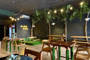 Dining roomm  at Black Forest Cafe in Yogyakarta