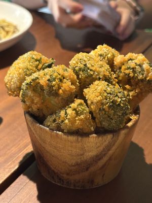 Fried broccoli   at Black Forest Cafe in Yogyakarta