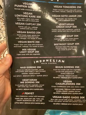 Vegan Indonesian!  at Nyom Nyom in Tibubeneng