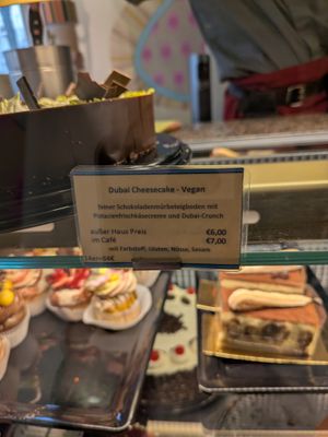 Menu at Der Kuchenladen in Berlin