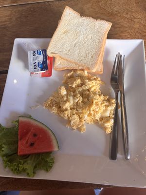 Scrambled Egg on Toast  at Seb's in Bangkok
