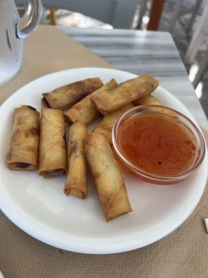 Spring rolls   at Mpakalógatos in Naxos