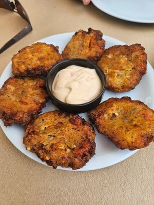 Tomato meatballs at Mpakalógatos in Naxos