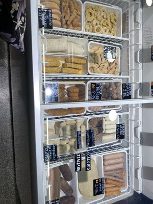 Freezer section  at La Veganeria del Born in Barcelona