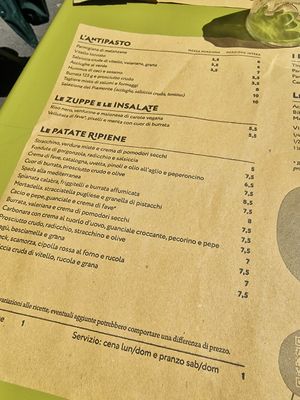 Dal menu at Poormanger in Milan