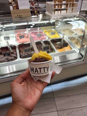 They had several sorbet flavours and vegan chocolate flavours. It was delightful 😊. at La Crema Matta in Lucca