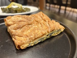 Vegan spanakopita   at Cafe Emis in Kennett Square