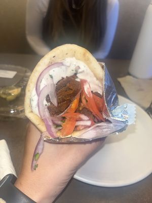 Best vegan gyro. This sauce is amazing!  at Cafe Emis in Kennett Square