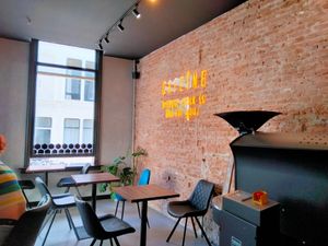 Indoor seating at Cafeïne in Arnhem