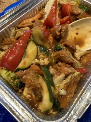 “Duck” in lemongass-chili sauce  at Gourmand Grill  in Ry