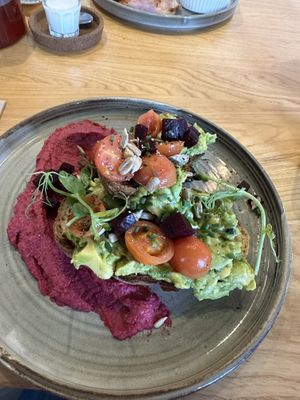 Vegan avocado toastt  at Brunchin’ in Liverpool
