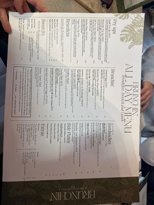 Menu   at Brunchin’ in Liverpool