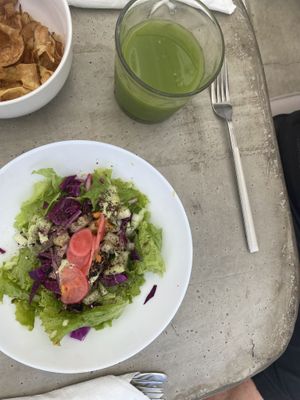 Salad and smoothie   at Monk Santa Maria in Santa Maria