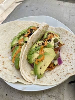 Tacos with kimchi   at Monk Santa Maria in Santa Maria