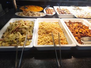 Tempura de verduras, patatas at Wok del Tajo in Toledo