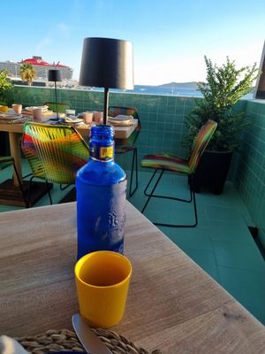 Sparkling Water at Mikasa Ibiza Boutique Hotel Restaurant in Ibiza