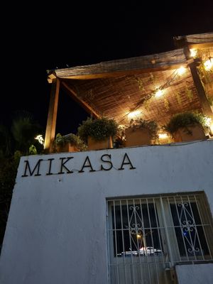 Outside at Mikasa Ibiza Boutique Hotel Restaurant in Ibiza