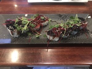 Magic mushroom roll  at Nori in Nanaimo