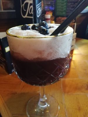 Cherry cola slushie mocktail (minus the JD) at Monterey Jack's in Glasgow