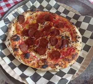 Only Vegan Pepperoni pizza - custom at Rawr Goods in Panama City