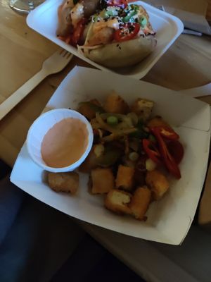 Salt and pepper tofu at Manzoku in Manchester