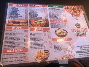 Menu  at Veggiemaster  in Nottingham