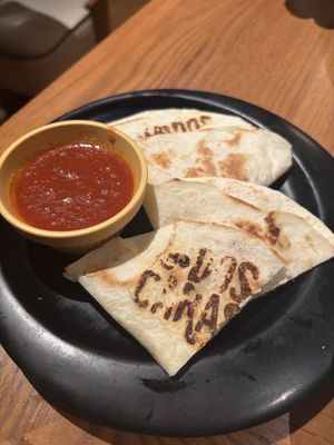 vegan quesadilla   at Las Dos Caras in Tokyo