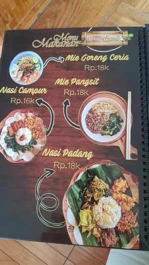 Menü Seite 1 at Warung Ceria Vegetarian in Tabanan