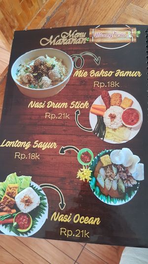 Menü Seite 3 at Warung Ceria Vegetarian in Tabanan