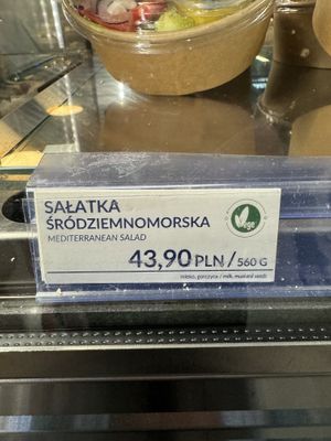 Label means vegetarian, not vegan .  at WAW - Bijanka Restauracja Polska in Warsaw