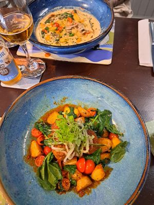 Gnocchi and Falafel Salad at Edinbane Inn in Isle Of Skye
