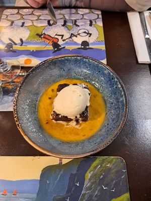 The toffee pudding was a dream! at Edinbane Inn in Isle Of Skye