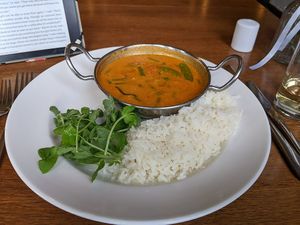 Vegetable thai curry at Bankend Bar & Brasserie in Dumfries