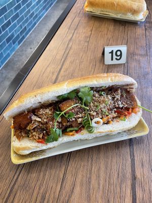 Vegan Crackling Pork Banh Mi  at Banhmi Bites in Moonah