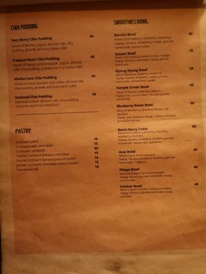 Menu at Three Steps Coffee in Pecatu