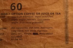 Menu at Three Steps Coffee in Pecatu