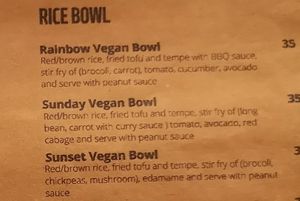 Menu at Three Steps Coffee in Pecatu
