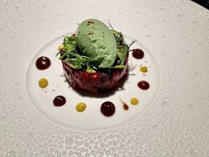 Delicious vegan tasting menu 🌱  at L'Atelier de Joël Robuchon in Gustavia