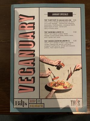 Veganuary menu #Veganuary at Bill's - Victoria in South West London