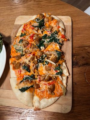 The Sausage-Fennel Flatbread. at Belse Restaurant NYC in New York City