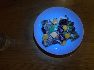 Chocolate bark dessert at Belse Restaurant NYC in New York City