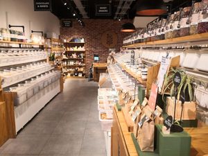 Shelves at The Source Bulk Foods in Richmond