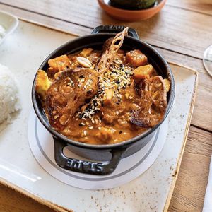 Cauliflower and sweet potato korma   at GlückundSeligkeit in Bielefeld